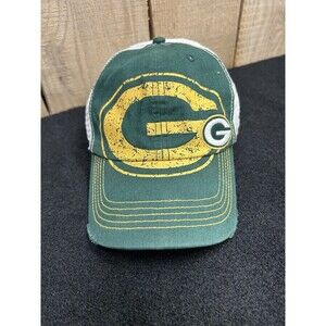 Vintage Distressed NFL Green Bay Packers 47Brand Big G Snapback Meshback Hat/Cap